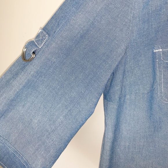 Karen Scott Petites Women's Blue Button Down - SM - Picture 5 of 6